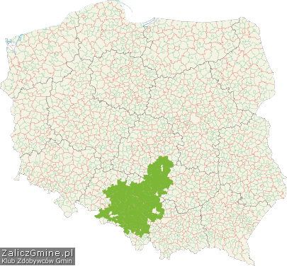 Mapa Zdobytych Gmin